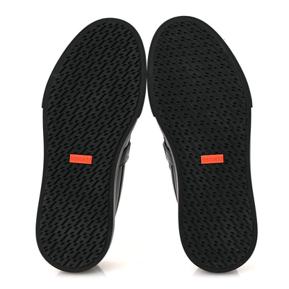 Calfskin Mens Game Slip On Sneakers Black