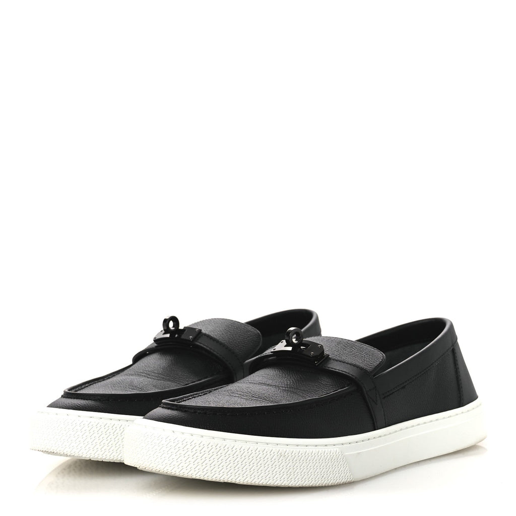 Calfskin Game Slip On Sneakers 39.5 Black