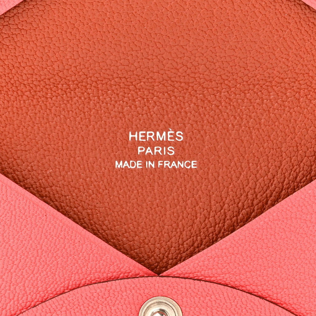 Chevre Mysore Verso Calvi Card Case Rose Texas Sienne