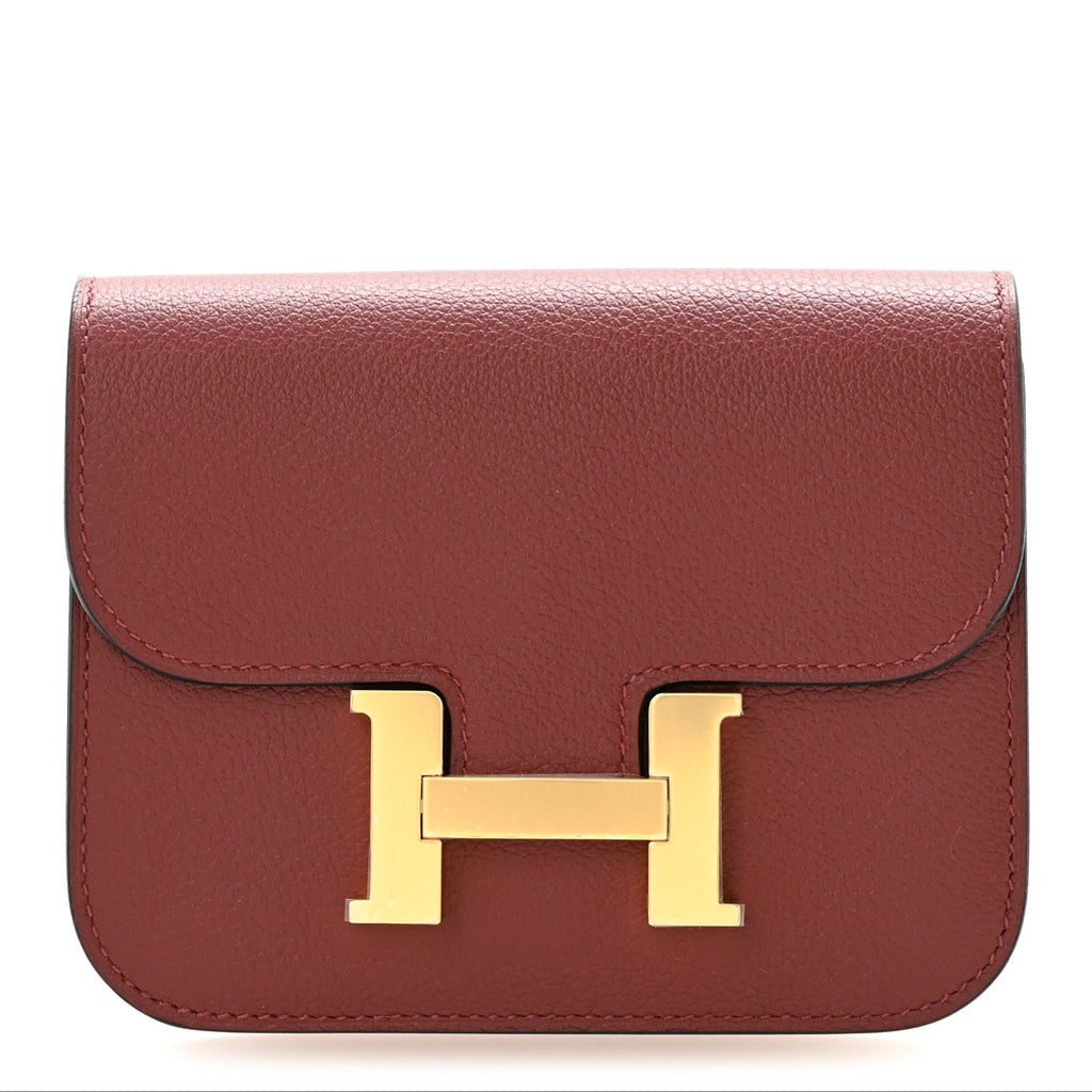 Evercolor Constance Slim Wallet Rouge H