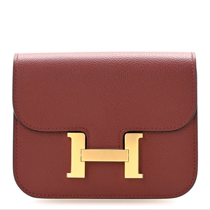Evercolor Constance Slim Wallet Rouge H
