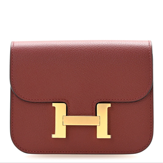 Evercolor Constance Slim Wallet Rouge H