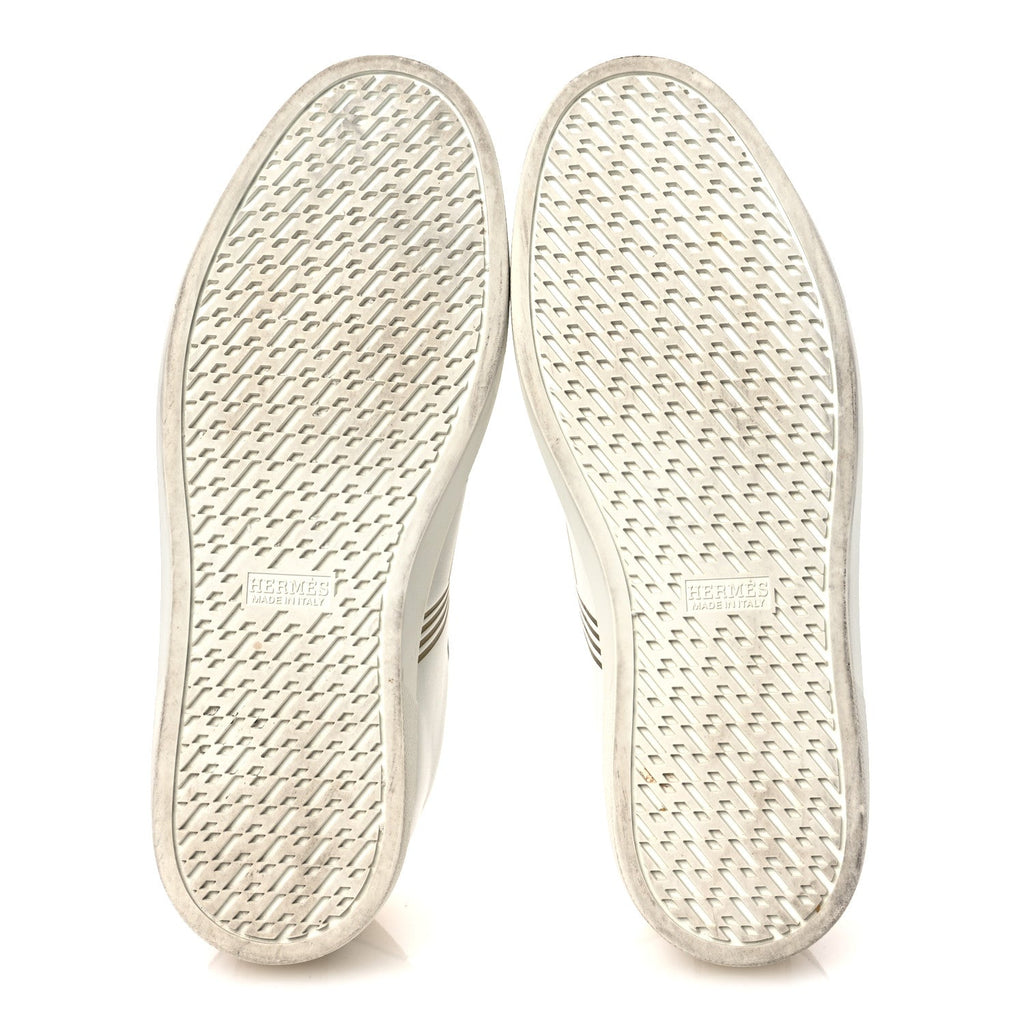 Metallic Calfskin Womens Advantage Sneakers 39.5 White Dore
