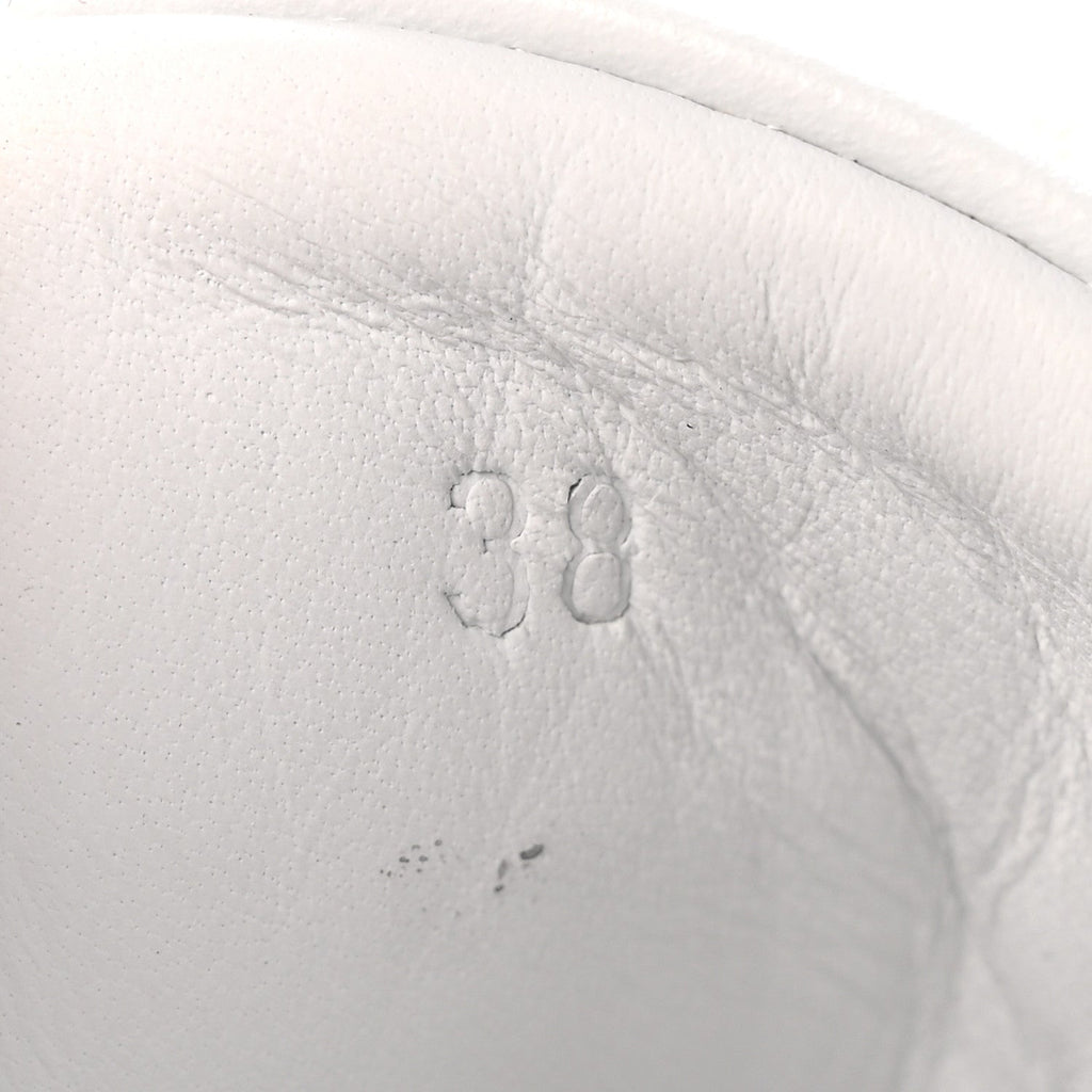 Calfskin Womens Happy Sneakers 38 White