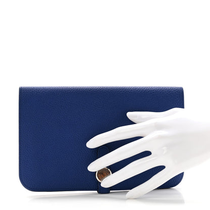 Togo Dogon Duo Wallet Bleu Electrique