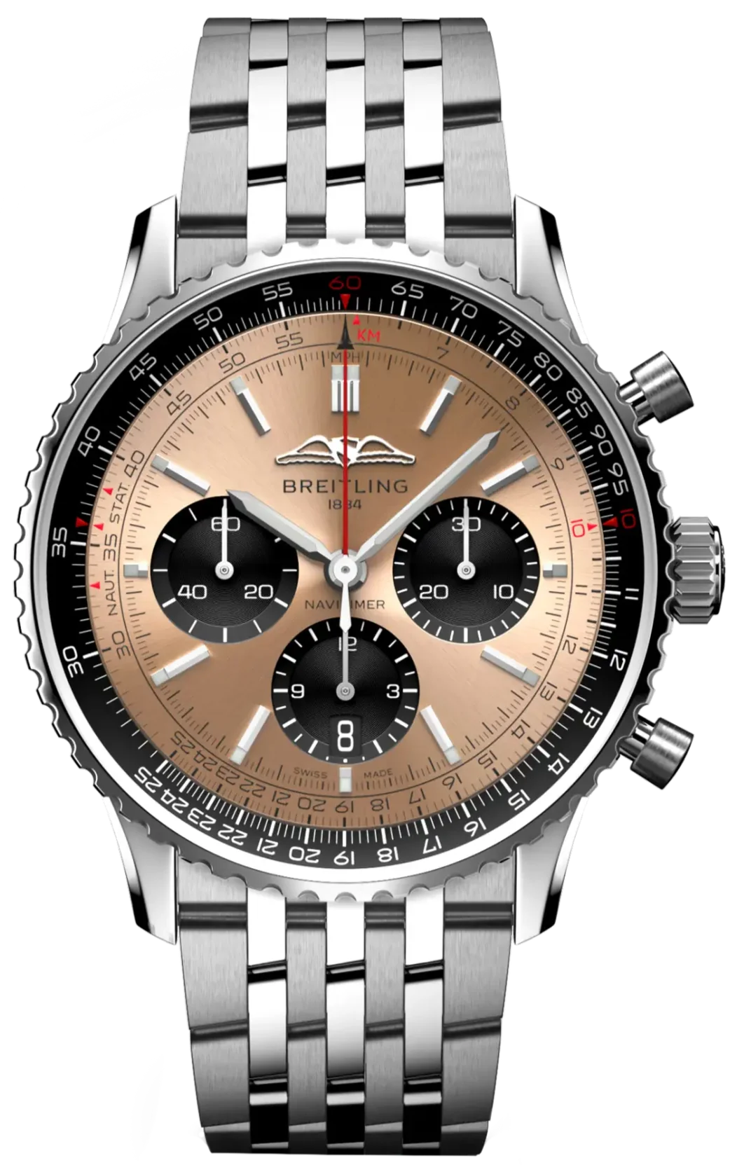 Breitling Navitimer Chronograph Stainless Steel Men's Watch AB0138241K1A1