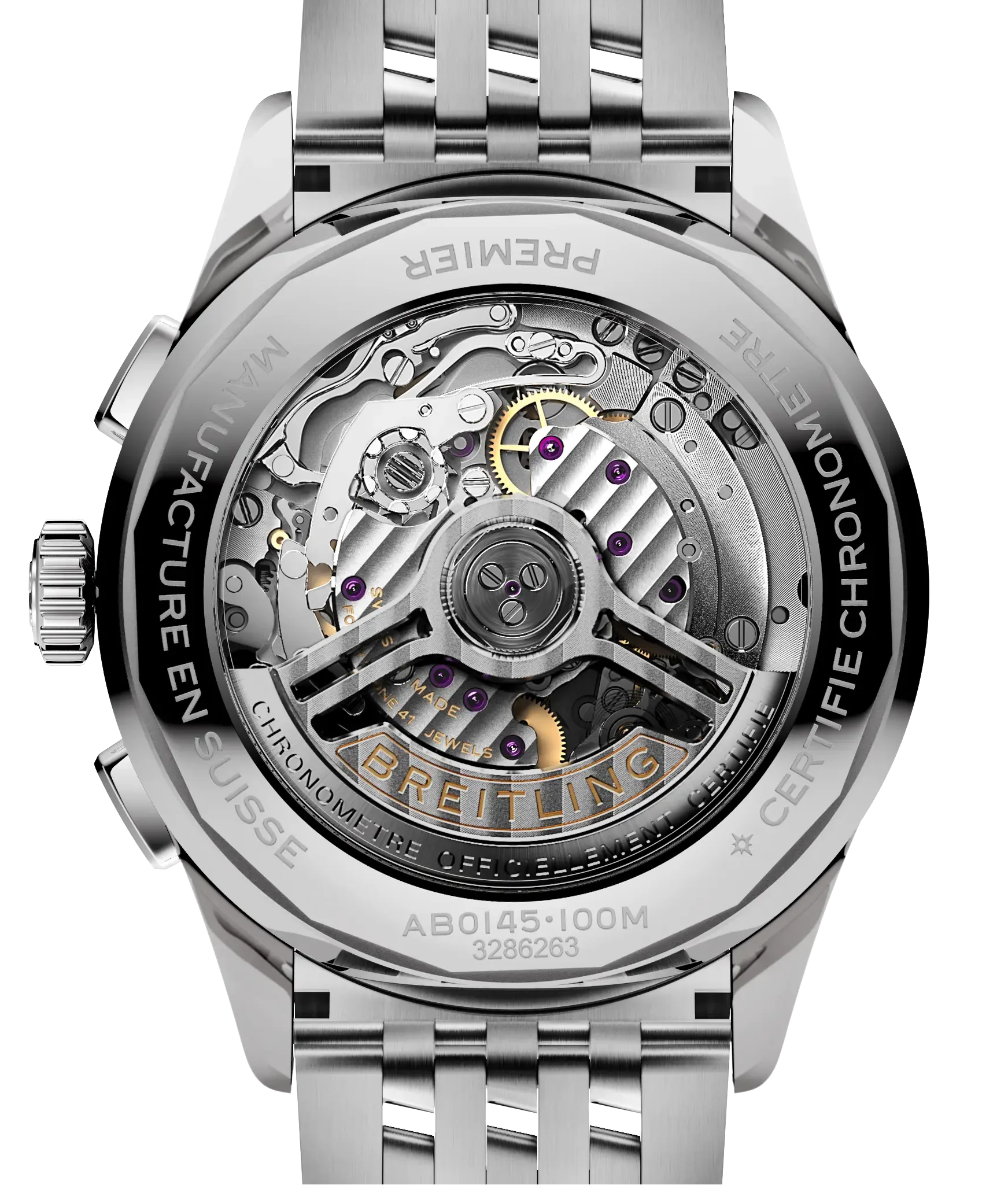 Breitling Premier B01 Chronograph 42 Steel Men's Watch AB0145211G1A1