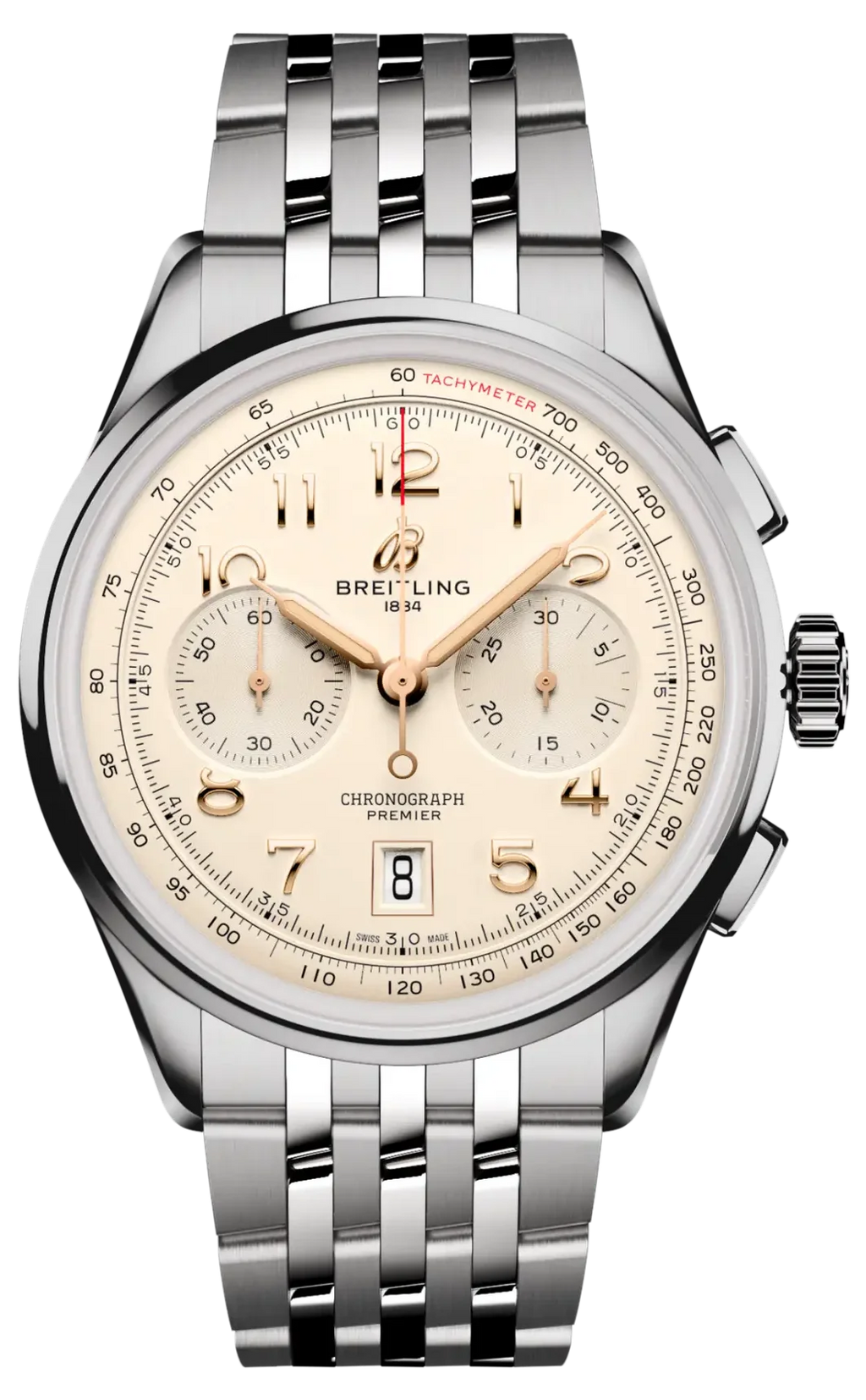Breitling Premier B01 Chronograph 42 Steel Men's Watch AB0145211G1A1