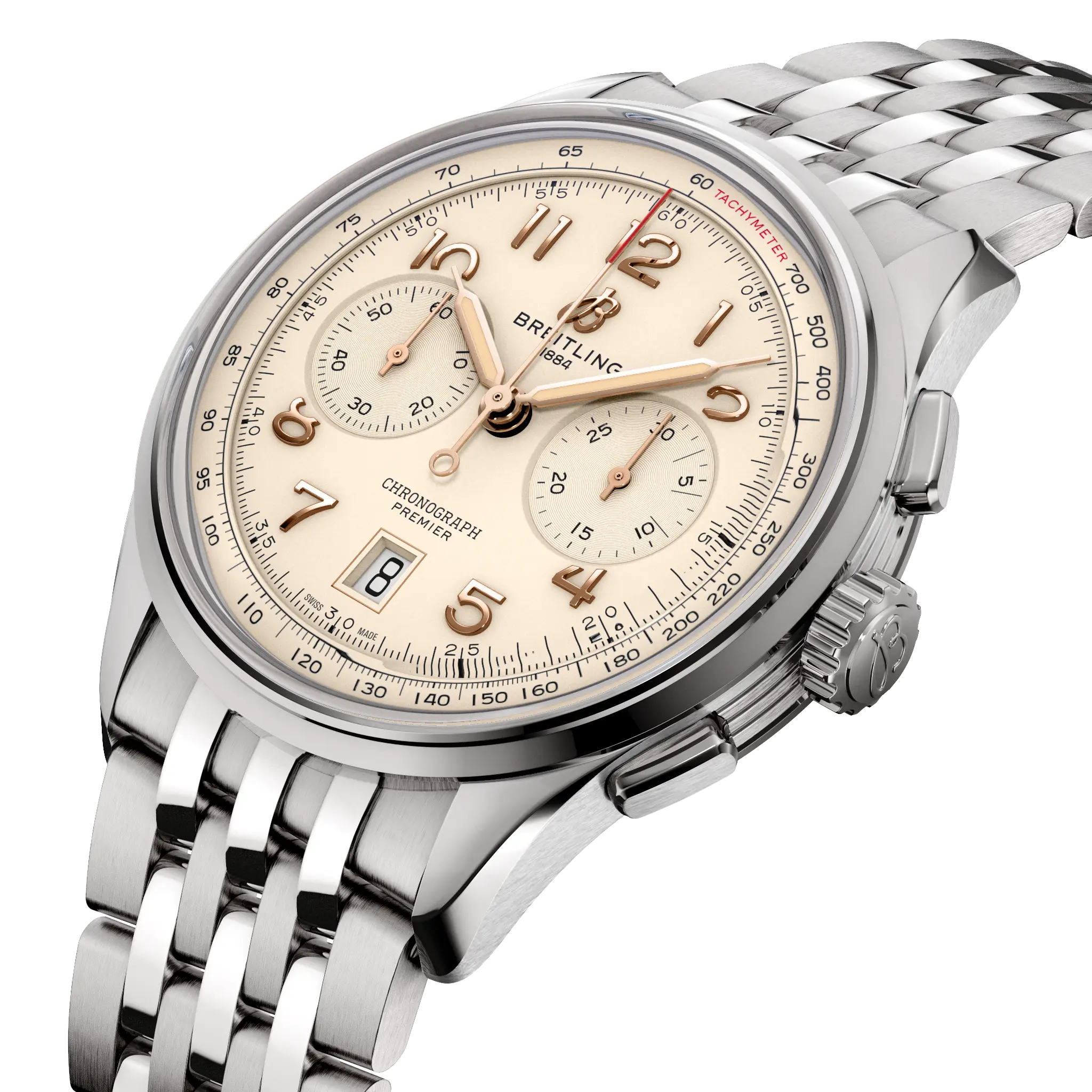 Breitling Premier B01 Chronograph 42 Steel Men's Watch AB0145211G1A1