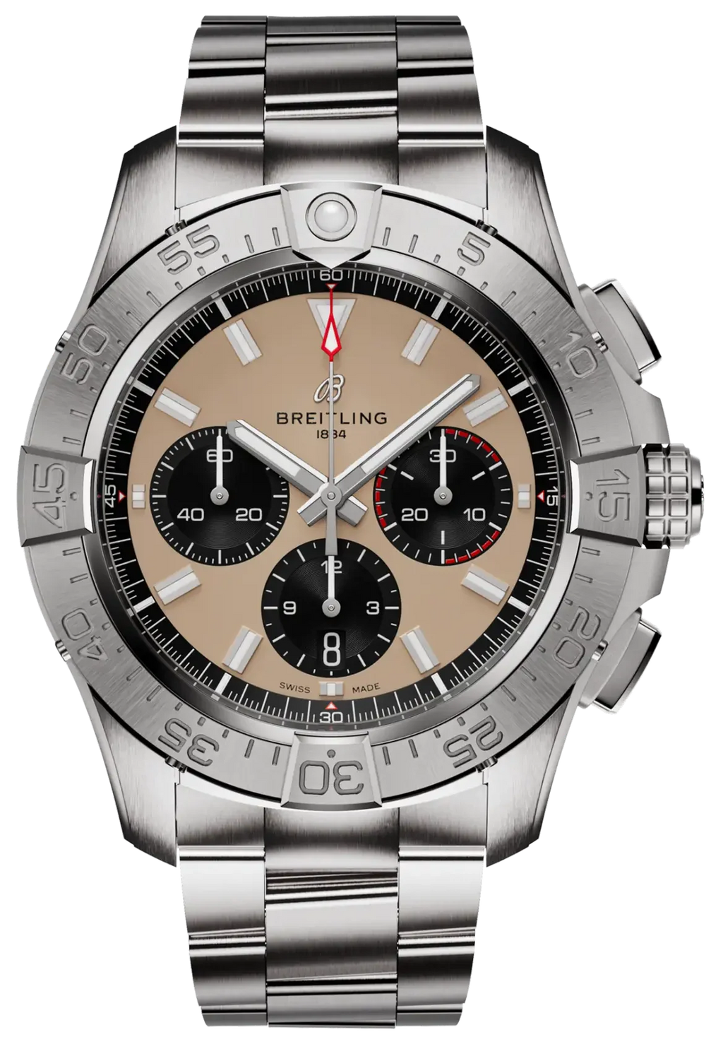 Breitling Avenger B01 Chronograph 44 Beige Dial Men's Watch AB0147101A1A1