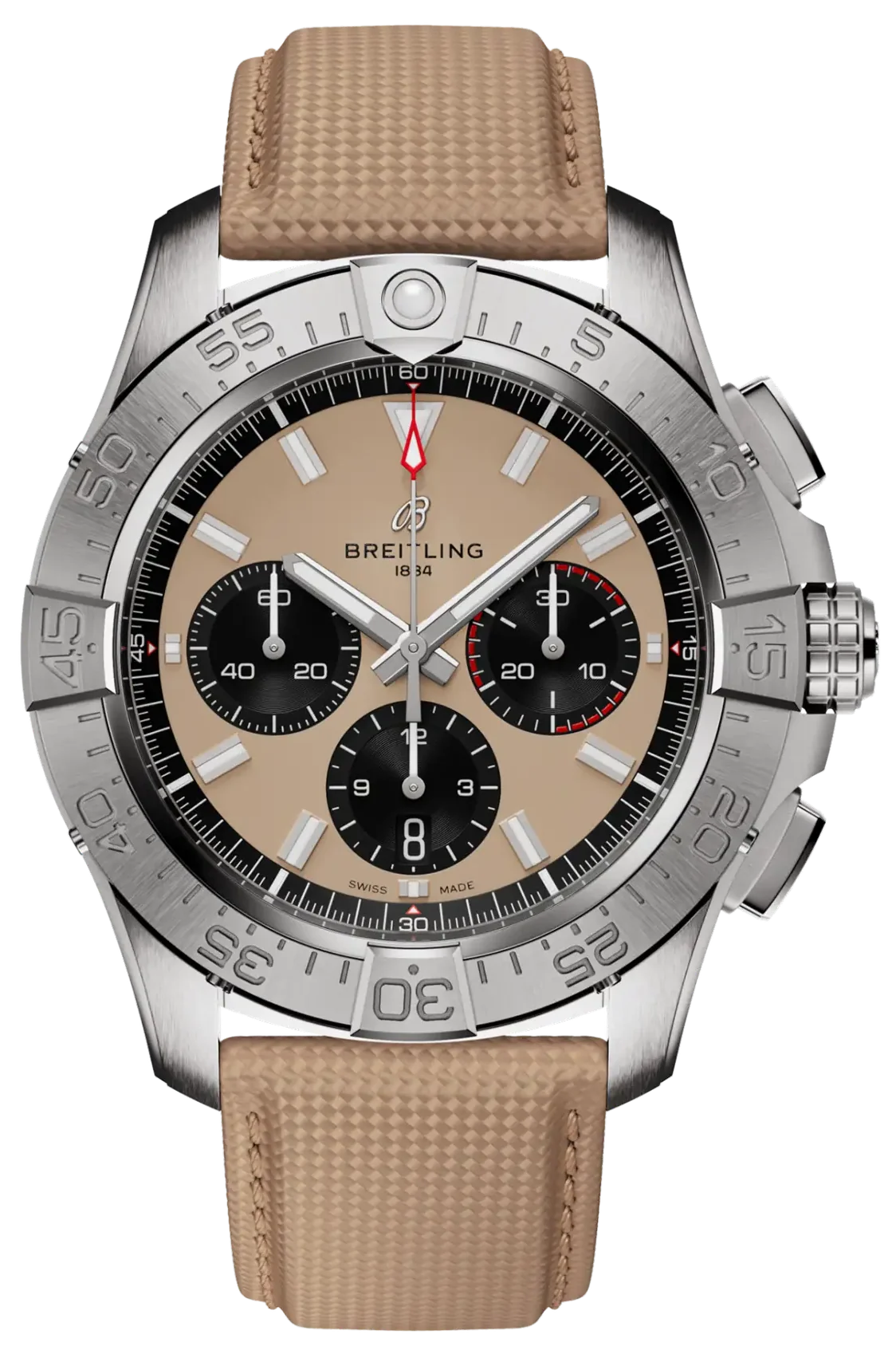 Breitling Avenger B01 Chronograph 44 Beige Dial Men's Watch AB0147101A1X1