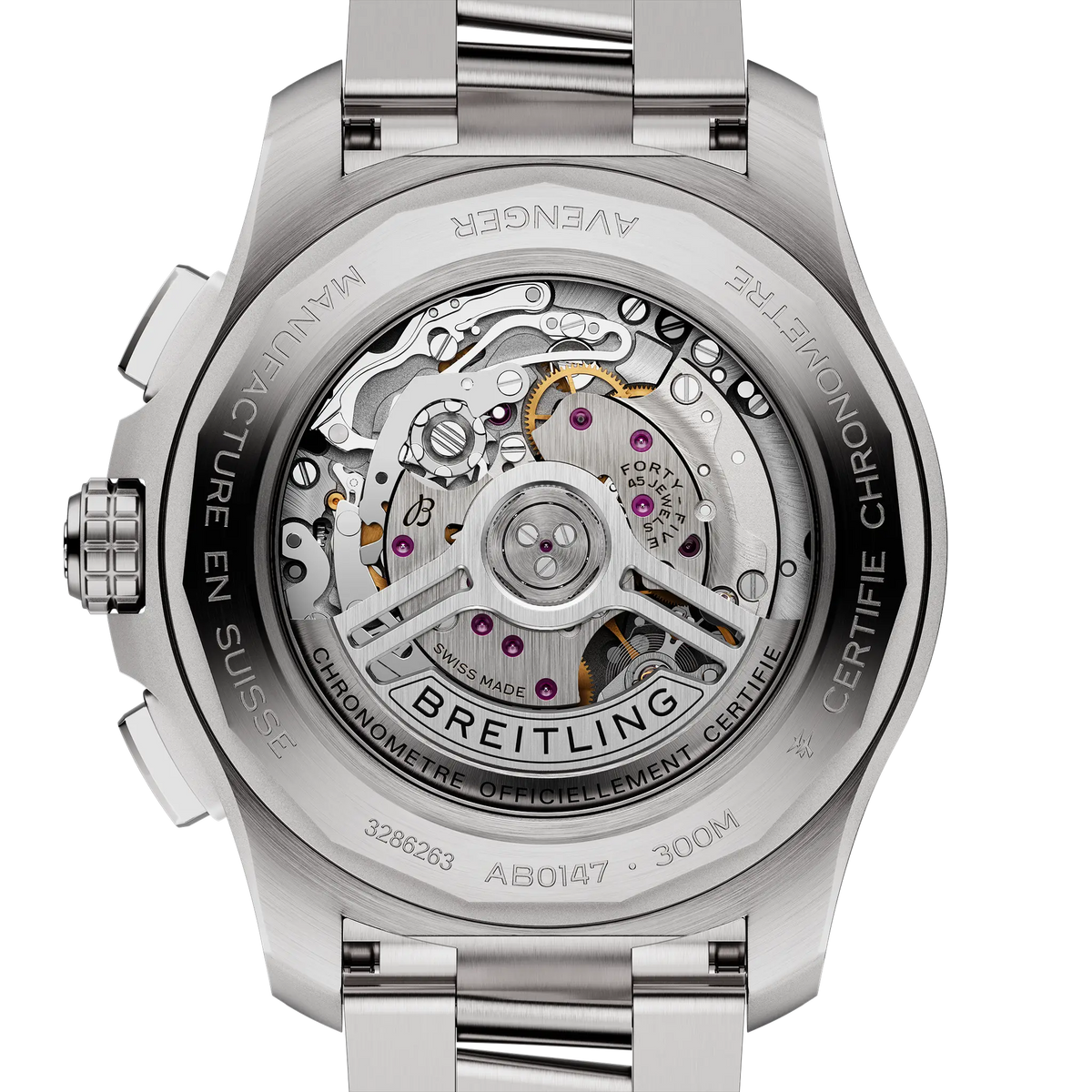 Breitling Avenger B01 Chronograph 44 Black Dial Men's Watch AB0147101B1A1