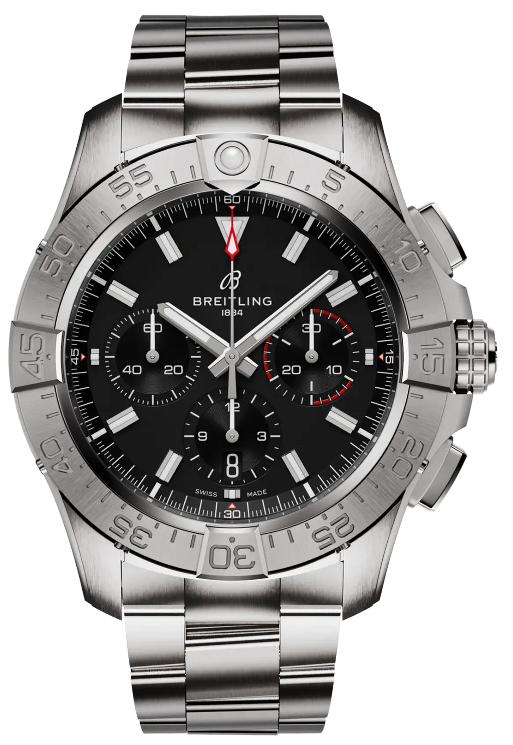 Breitling Avenger B01 Chronograph 44 Black Dial Men's Watch AB0147101B1A1