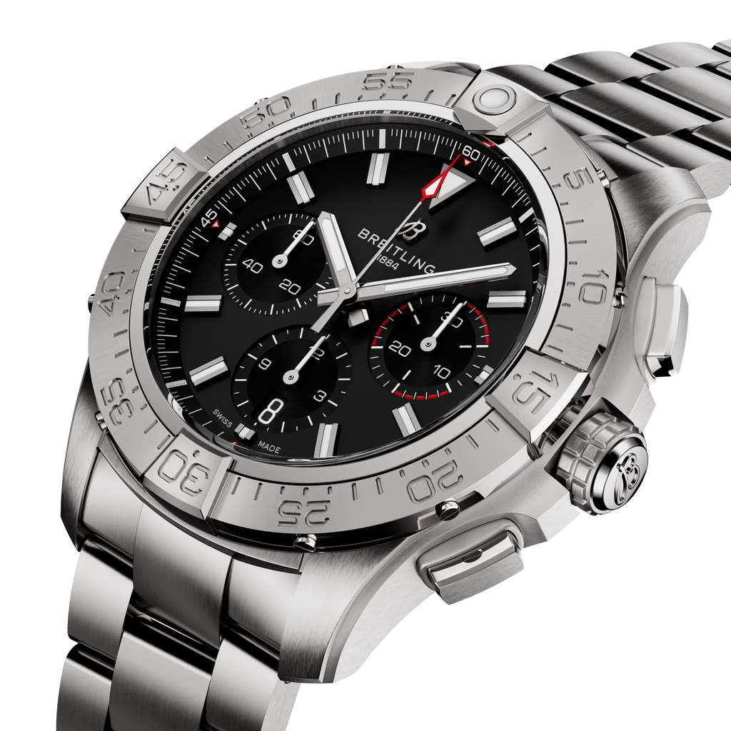 Breitling Avenger B01 Chronograph 44 Black Dial Men's Watch AB0147101B1A1