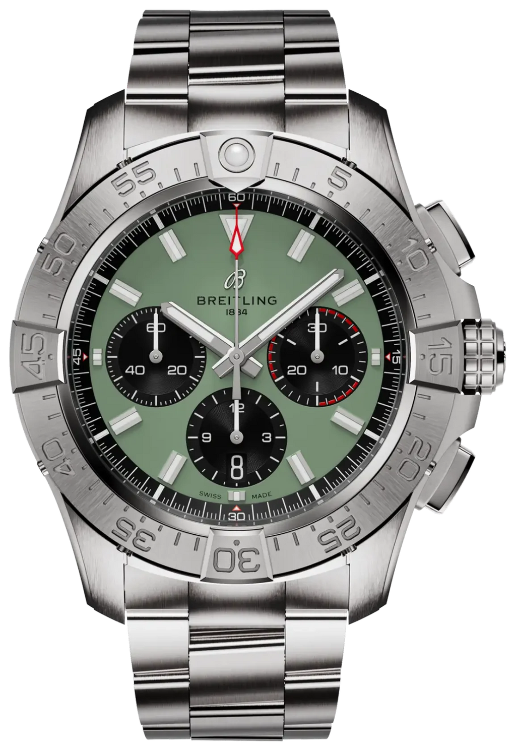 Breitling Avenger B01 Chronograph 44 Green Dial Men's Watch AB0147101L1A1
