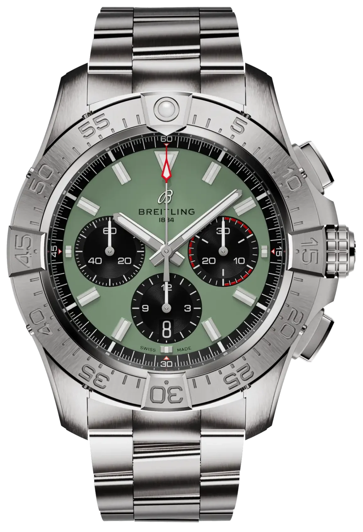 Breitling Avenger B01 Chronograph 44 Green Dial Men's Watch AB0147101L1A1