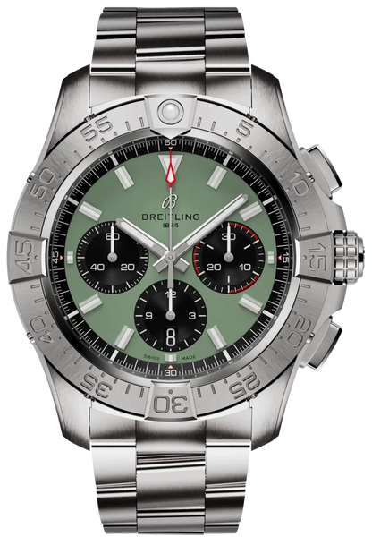 Breitling Avenger B01 Chronograph 44 Green Dial Men's Watch AB0147101L1A1