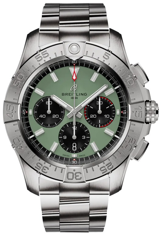 Breitling Avenger B01 Chronograph 44 Green Dial Men's Watch AB0147101L1A1