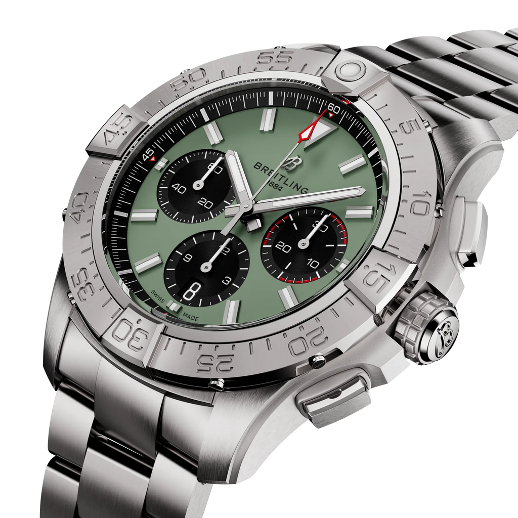 Breitling Avenger B01 Chronograph 44 Green Dial Men's Watch AB0147101L1A1