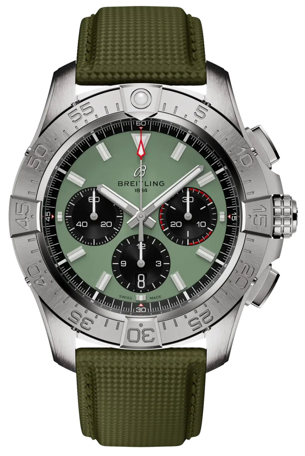 Breitling Avenger B01 Chronograph 44 Green Dial Men's Watch AB0147101L1X1