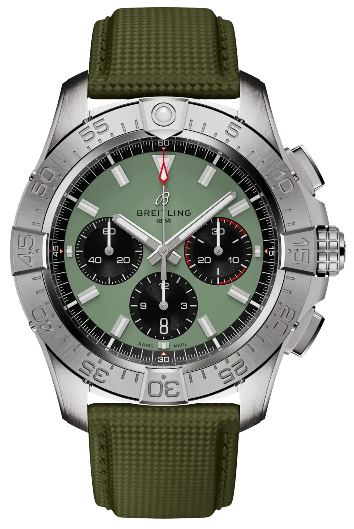 Breitling Avenger B01 Chronograph 44 Green Dial Men's Watch AB0147101L1X1