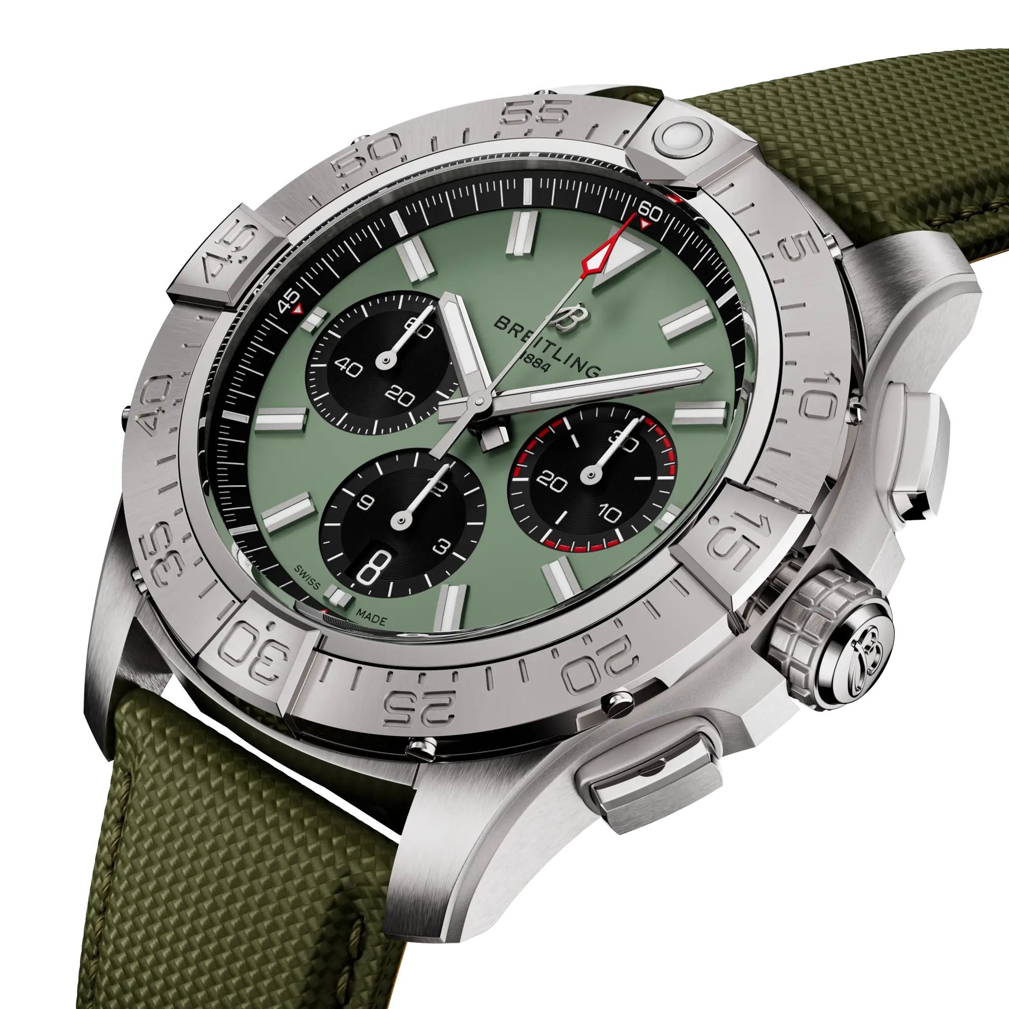 Breitling Avenger B01 Chronograph 44 Green Dial Men's Watch AB0147101L1X1
