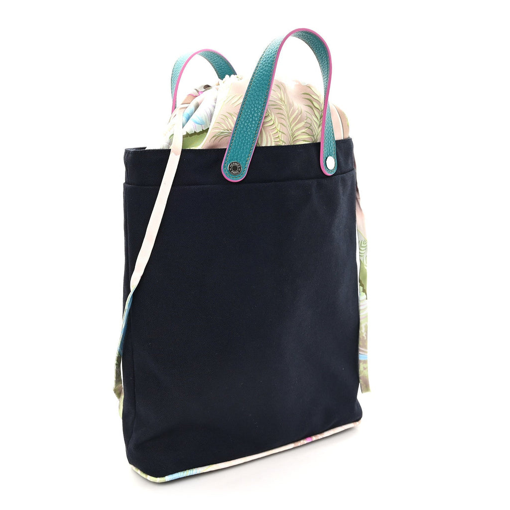 Canvas Taurillon Silk Petit H Tote Multicolor