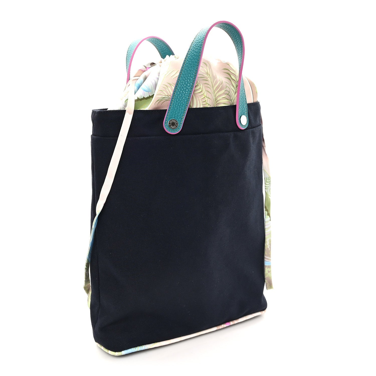 Canvas Taurillon Silk Petit H Tote Multicolor