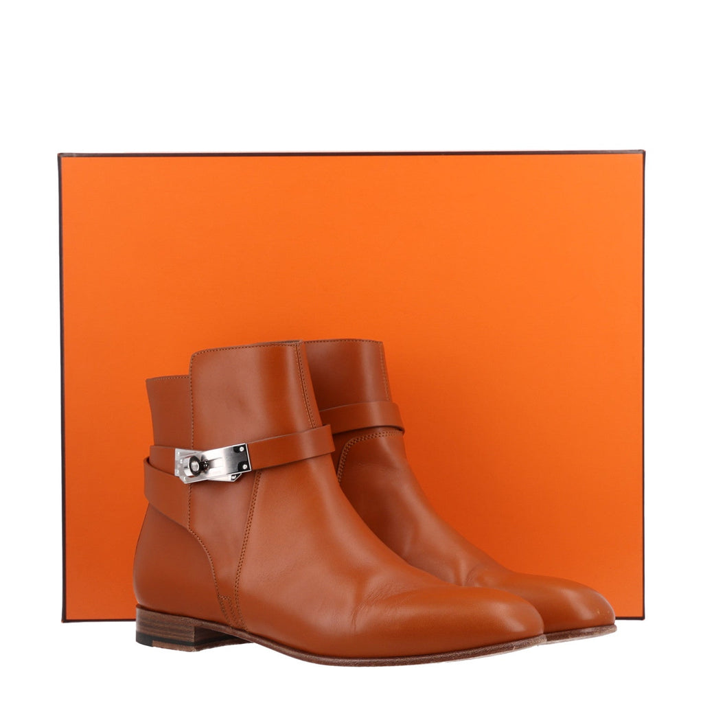Calfskin Neo Low Boots 38.5 Naturel