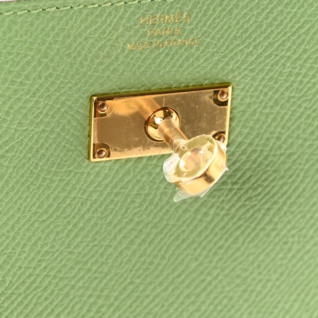 Epsom Verso Kelly Wallet To Go  Vert Criquet Bleu Brume