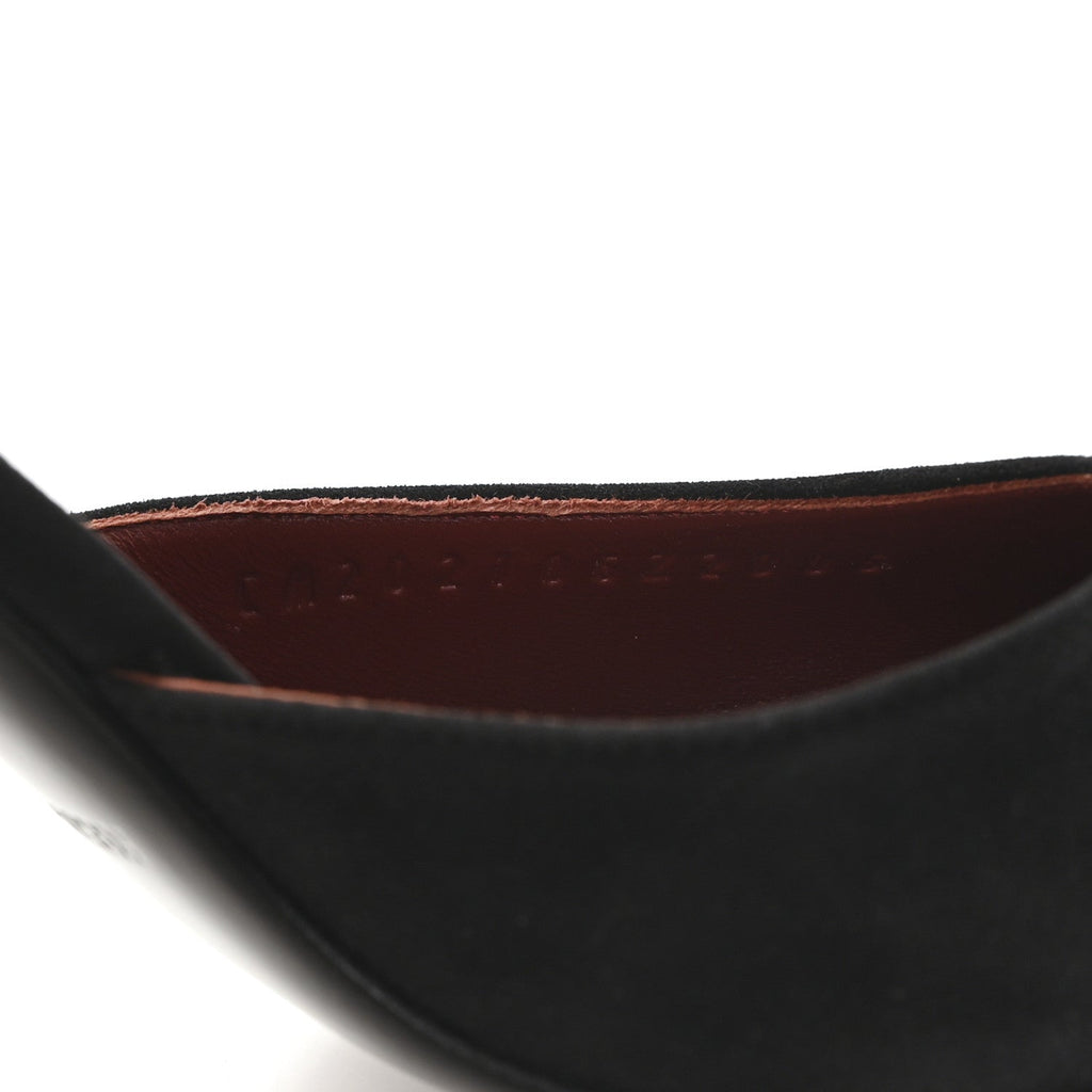 Suede Goatskin Baby 90 Pump 37 Black