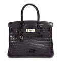 Shiny Niloticus Crocodile Birkin 30 Amethyst