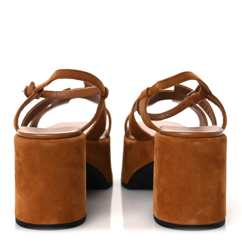 Suede Goatskin Jam 30 Sandals 40 Naturel