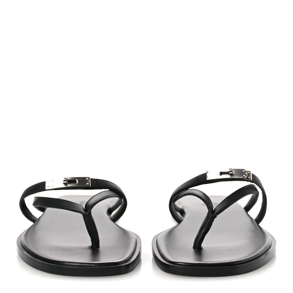Calfskin Miss Sandals 37.5 Black