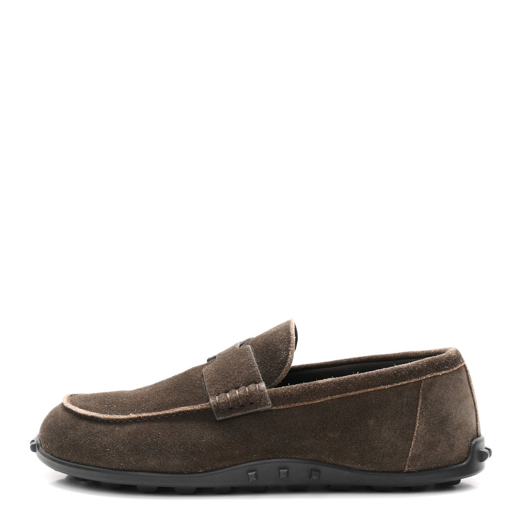 Suede Calfskin Mens Lazy Loafers 42 Ecorce