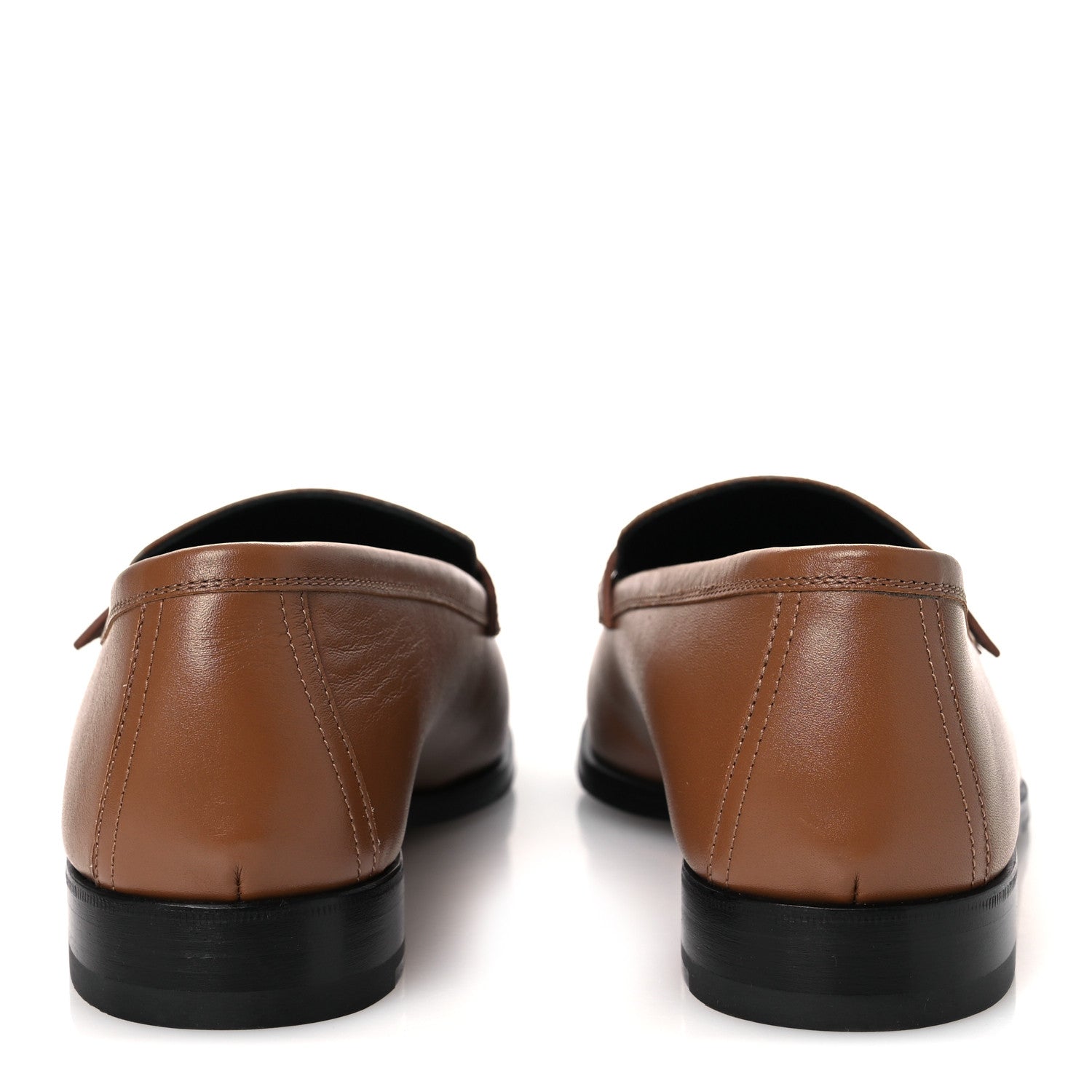 Calfskin Mens Monterey Loafers 41.5 Marron Teck