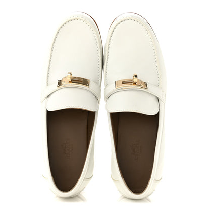 Calfskin Womens Destin Loafers 38 White