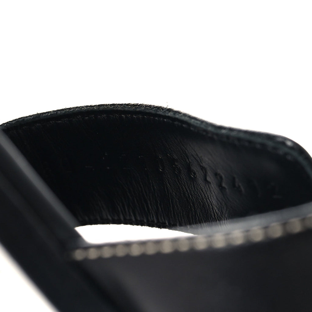 Box Calfskin Oran Sandals 37 Black