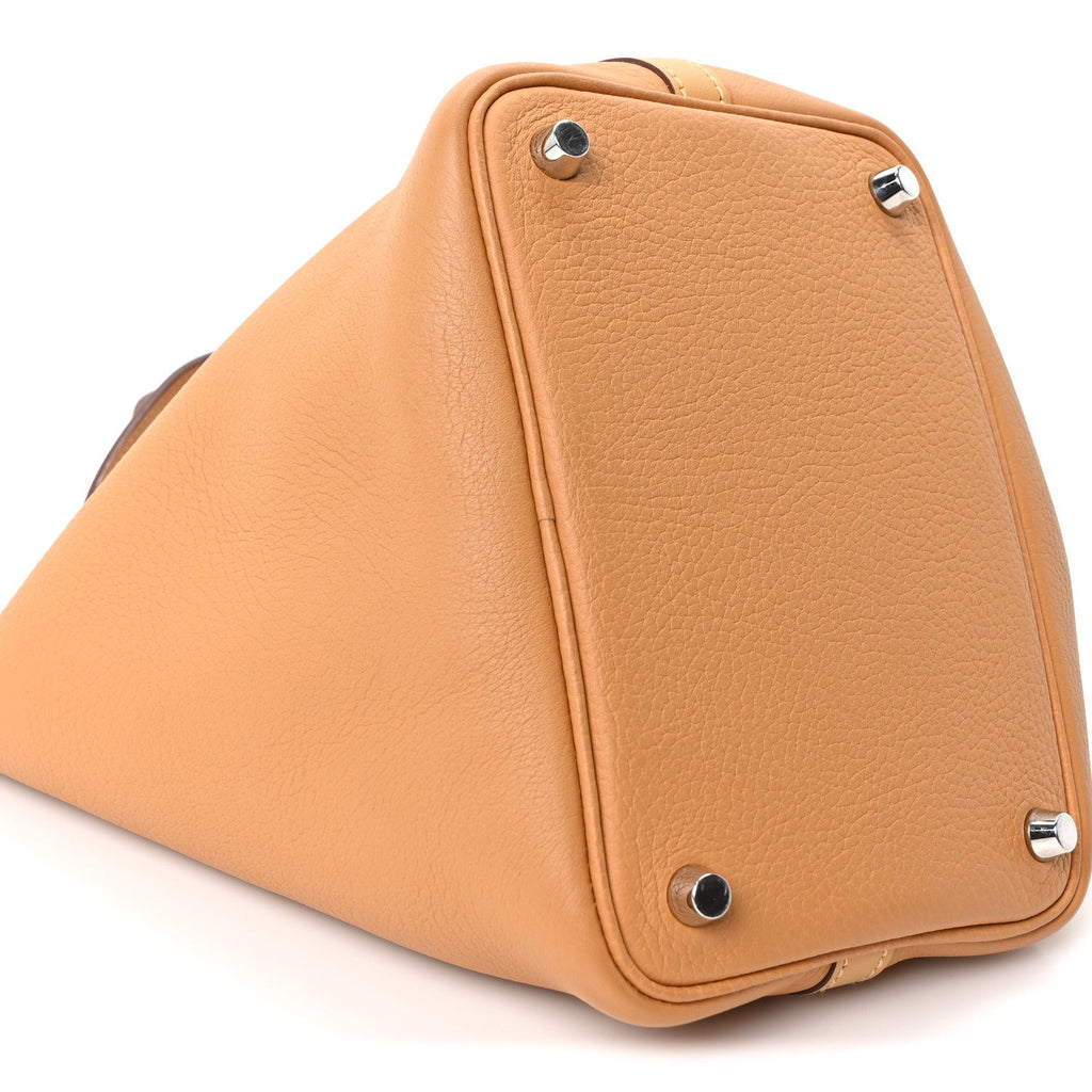 Taurillon Clemence Swift Eclat Picotin Lock 18 PM Caramel