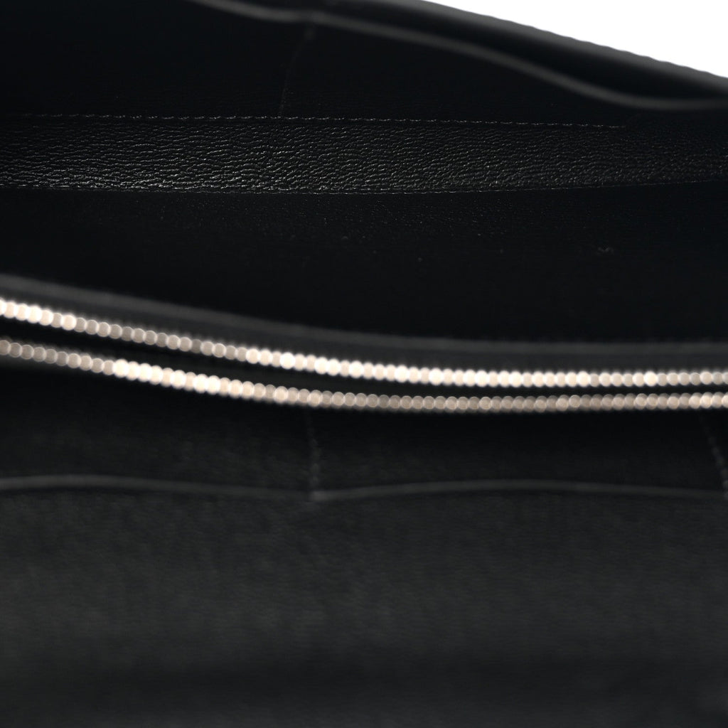 Shiny Alligator Kelly Wallet To Go Black