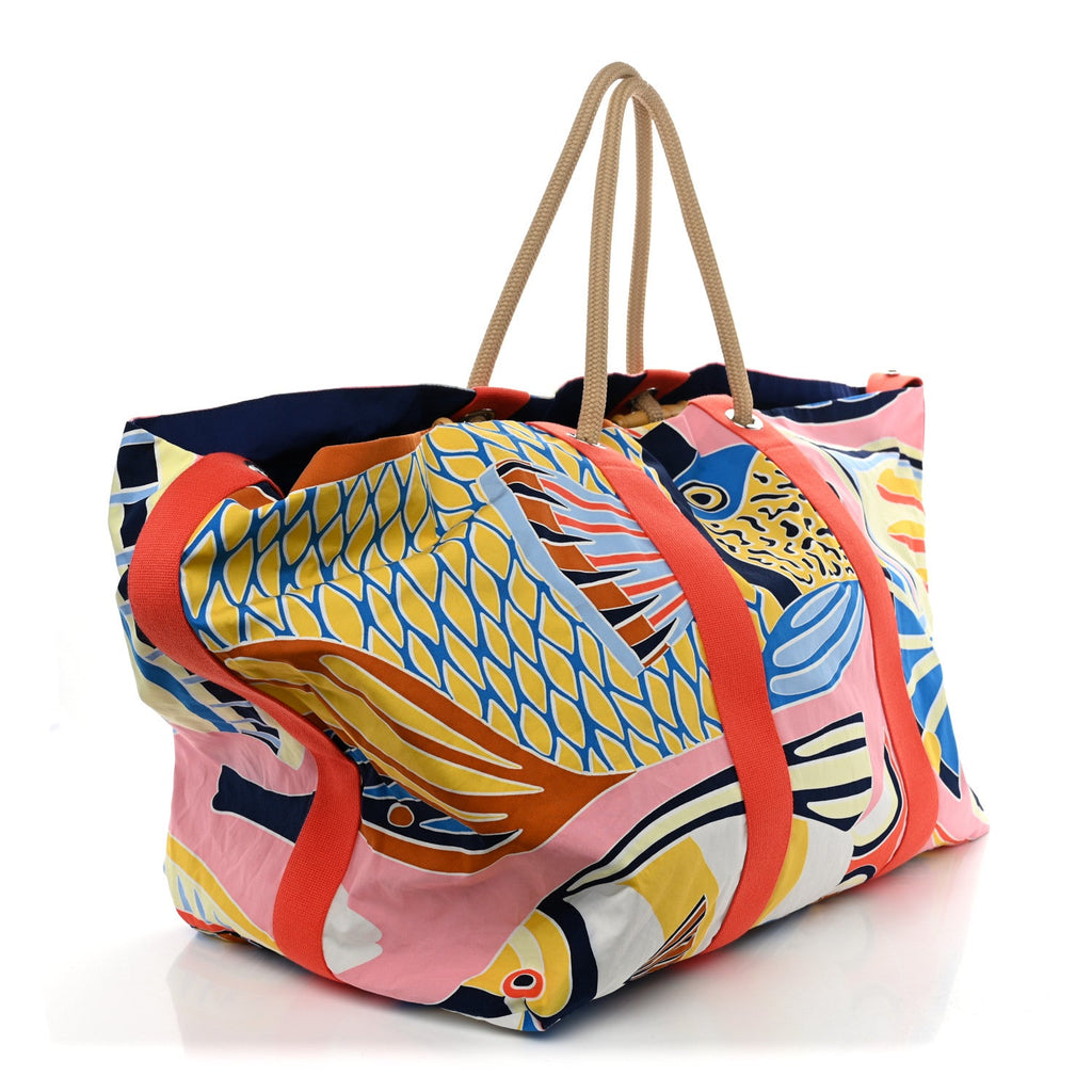 Cotton Traffic Jam Beach Bag Marine Rose