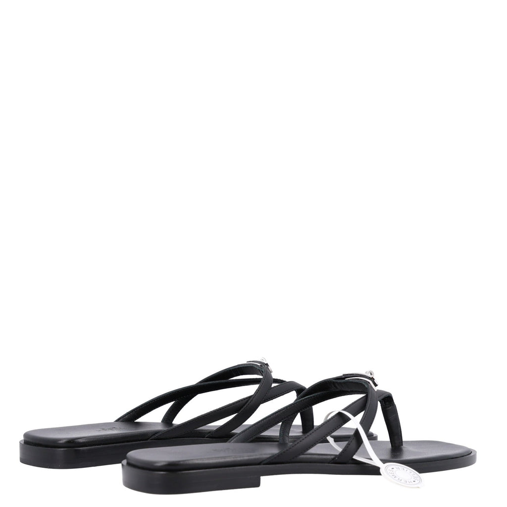 Calfskin Miss Sandals 39 Black