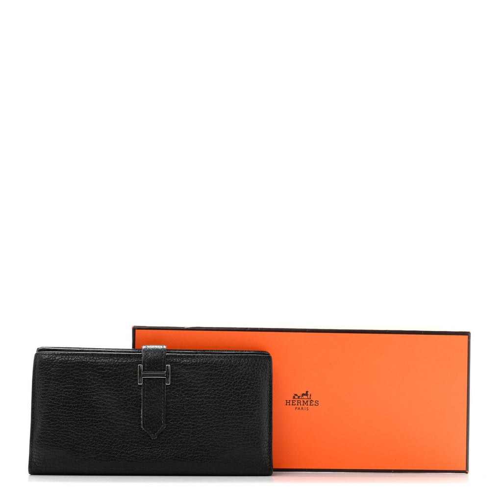 Chevre Mysore Bearn Gusset Wallet Black