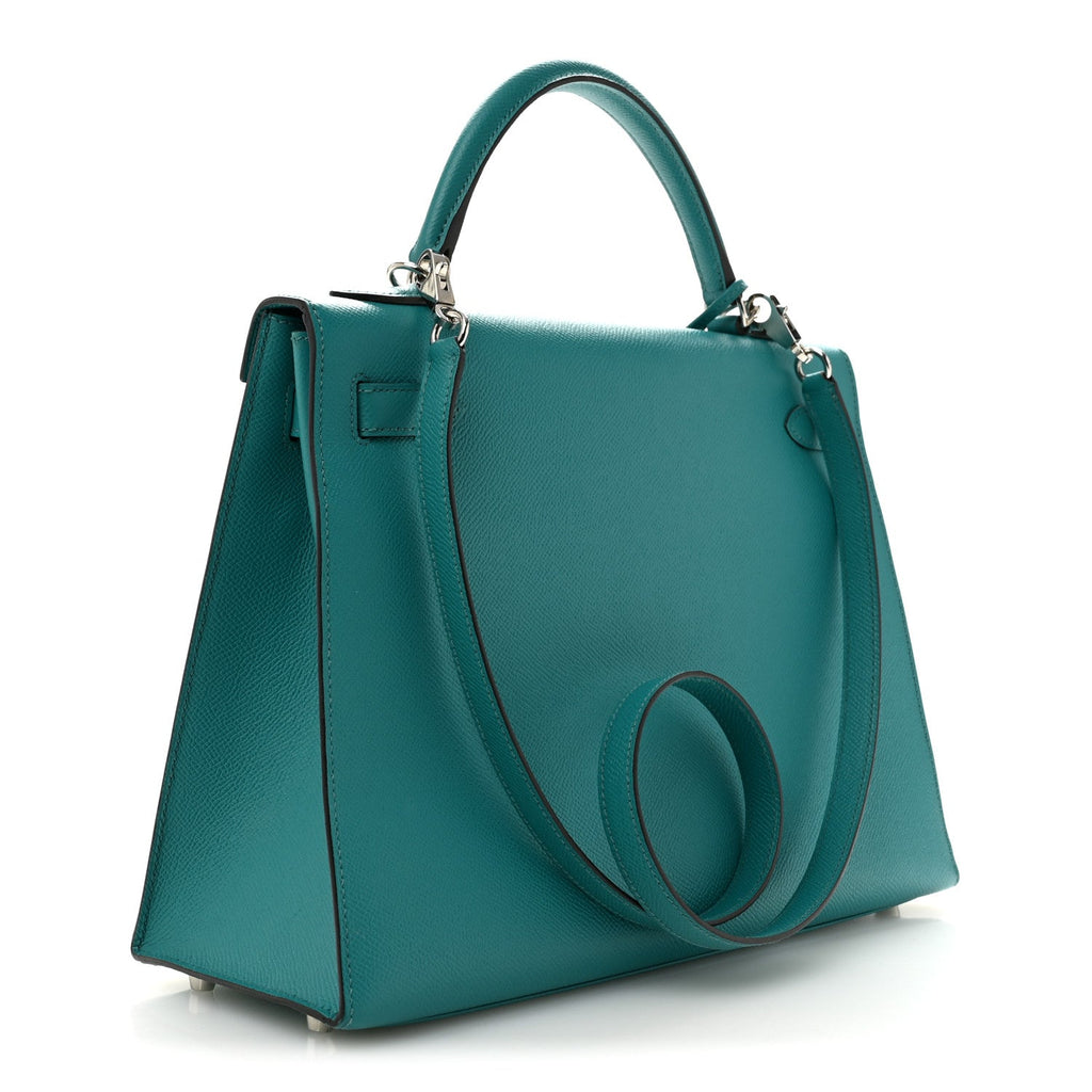 Epsom Kelly Sellier 32 Bleu Paon