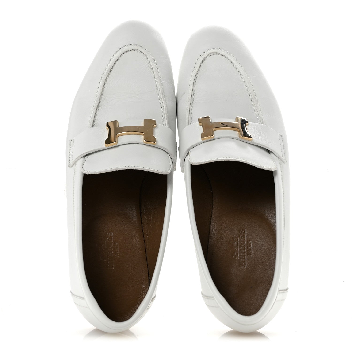 Goatskin Womens Paris Loafers 38 Beige Glaise