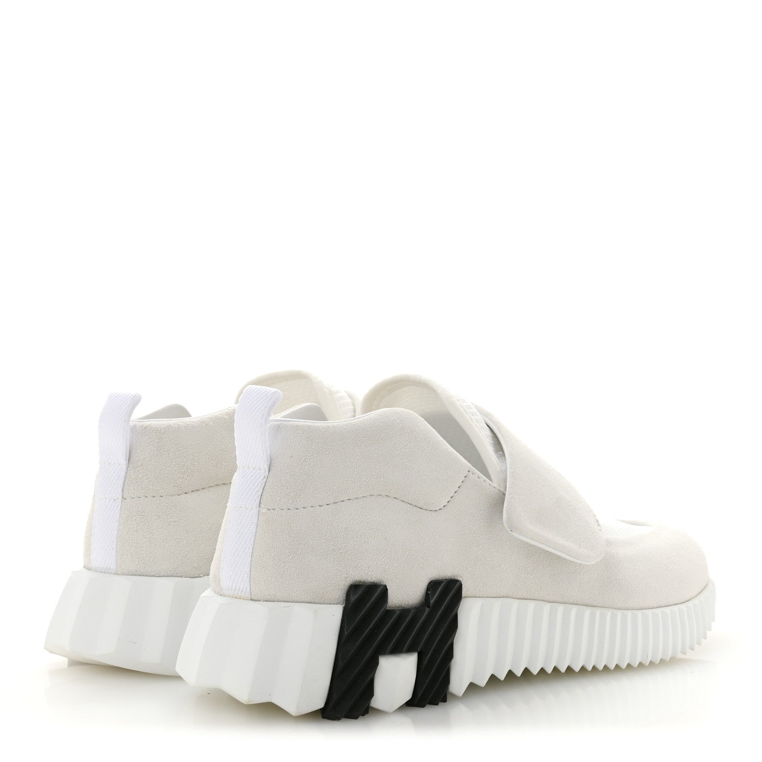 Suede Goatskin Mesh Fabric H Sneakers 38 White