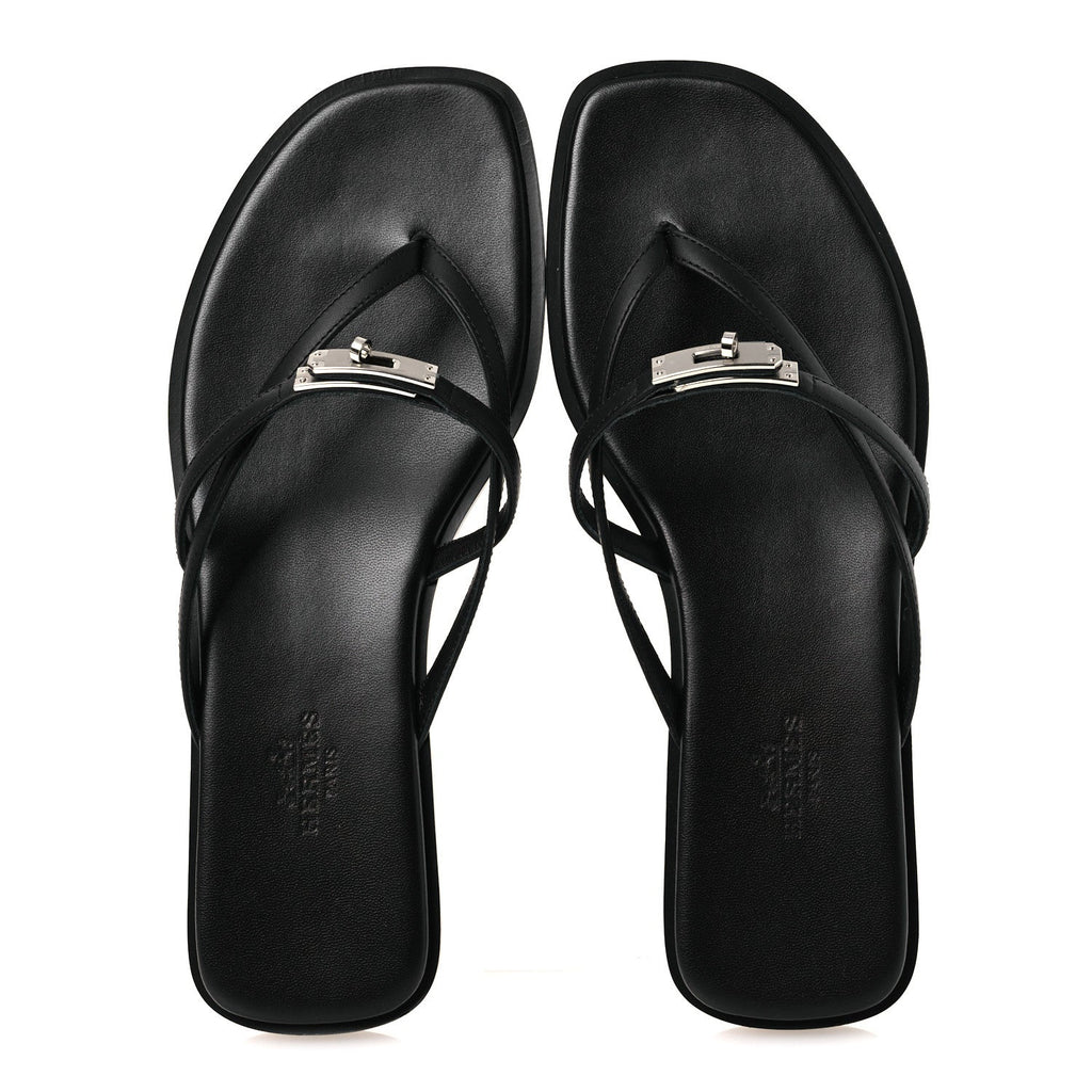Calfskin Miss Sandals 37 Black