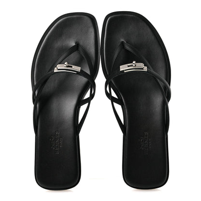 Calfskin Miss Sandals 37 Black