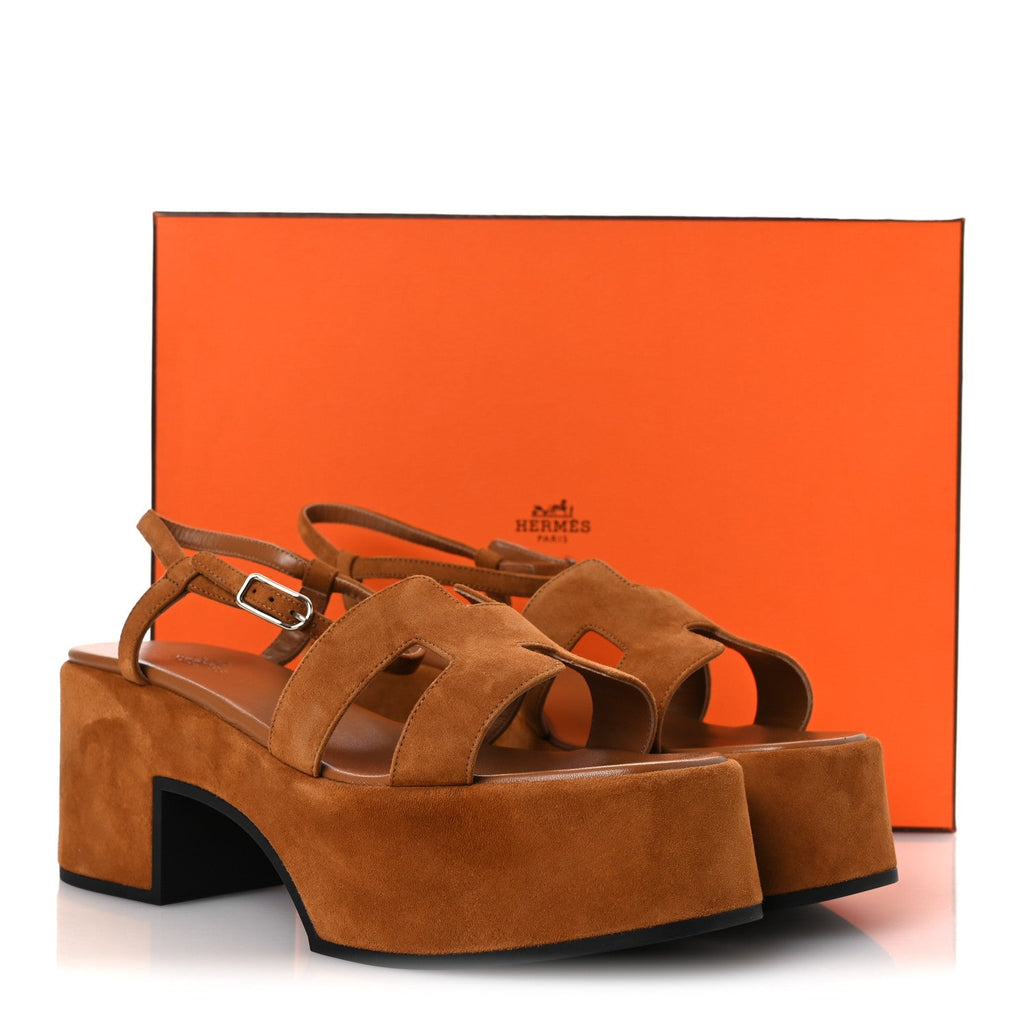 Suede Goatskin Jam 30 Sandals 40 Naturel