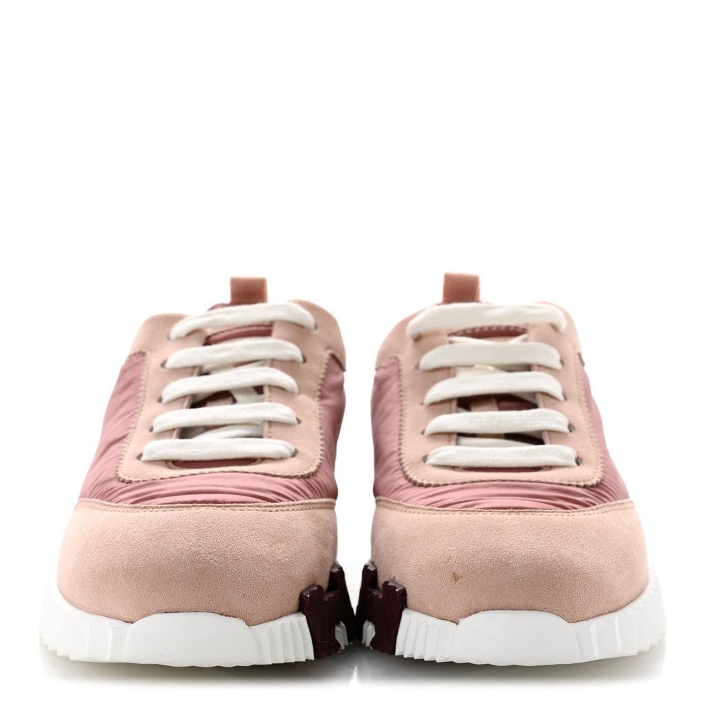 Parachute Fabric Suede Goatskin Bouncing Sneakers 35 Rose Rose Opaline
